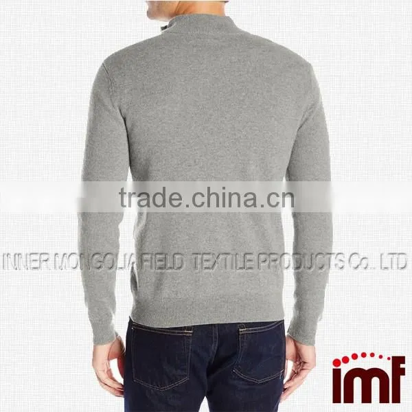 Men's 100% Cashmere Quarter-Zip Sweater