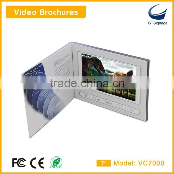 7 inch tft lcd screen sexy video books booklets brochures business cards displays vc7000