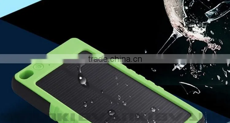new products portable 8000mAh Solar Power Bank External Battery Mobile Charger For iPhone HTC