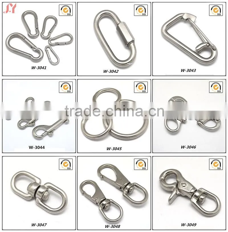 DongguanJinyu 40mm small stainless steel carabiner/hardware snap hook/s carabiner