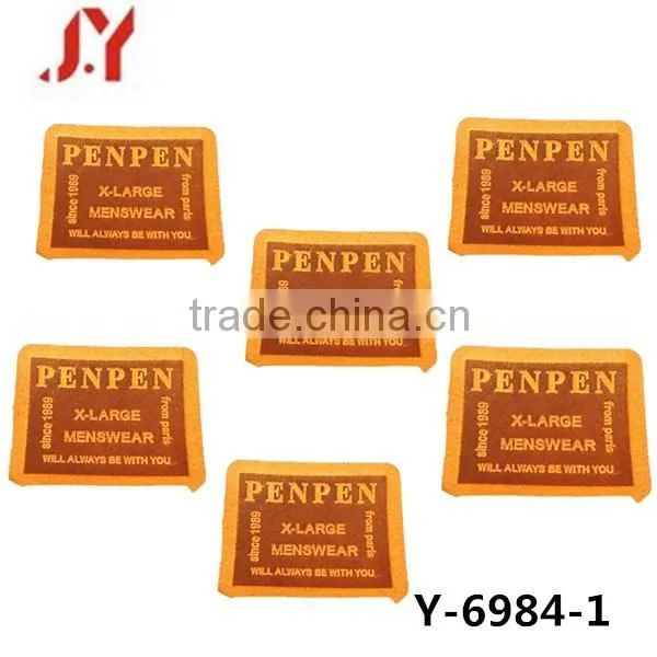 new products embossed leather patches for bag