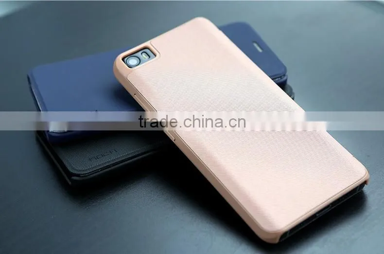 Original ROCK Brand Veena Series Hard PC Rubber Case for xiaomi 5 PU Leather Flip Case MT-5501