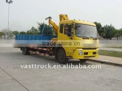 Dongfeng Tianjin 4*2 truck mounted crane factory directly sales