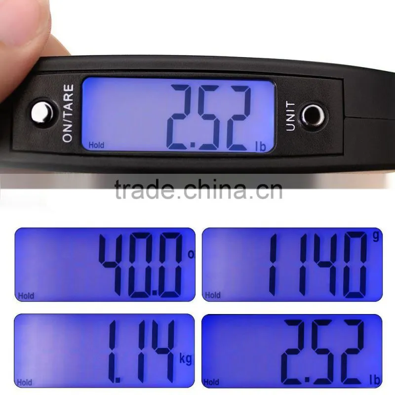 .A09L 50KG 10G Handheld Travel Portable Handy Pocket Mini Electronic Digital LCD Scale Hanging Fishing Hook Luggage Balance Weig