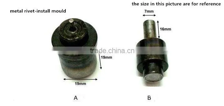 9.5 mm little dome cap rivet with engraved animal logo for pants