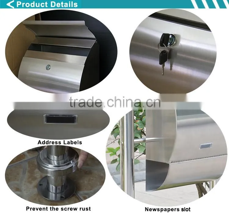 China Factory Cast Stainless Steel Apartment Post Boxs