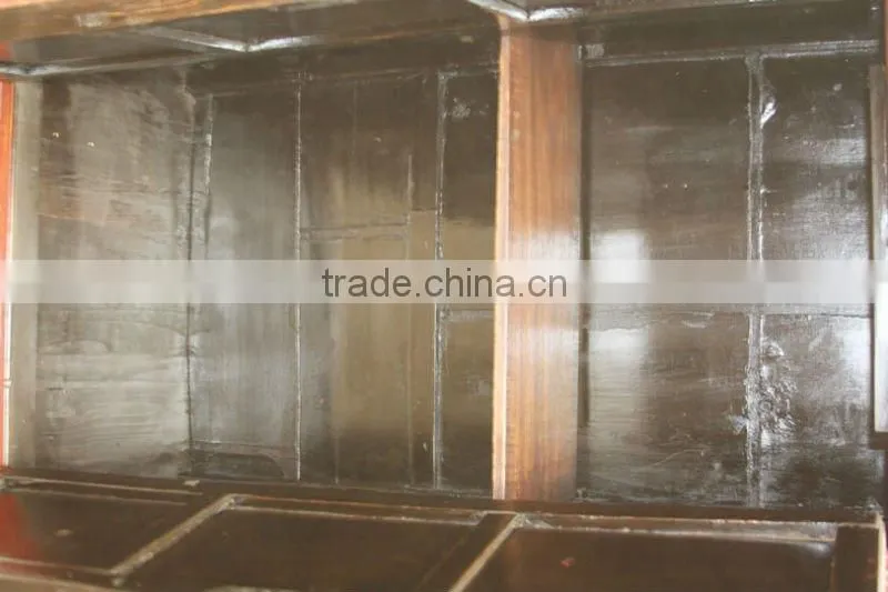 Chiese Antique Golden Painting Two Door Cabinet