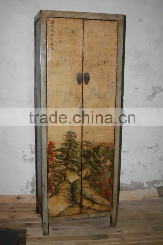 Chinese antique two door painting cabinet