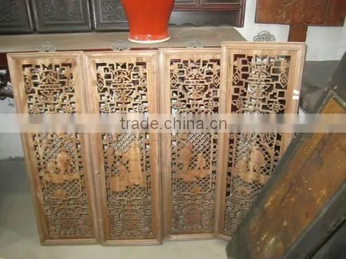 Chinese antique beautiful carved screen