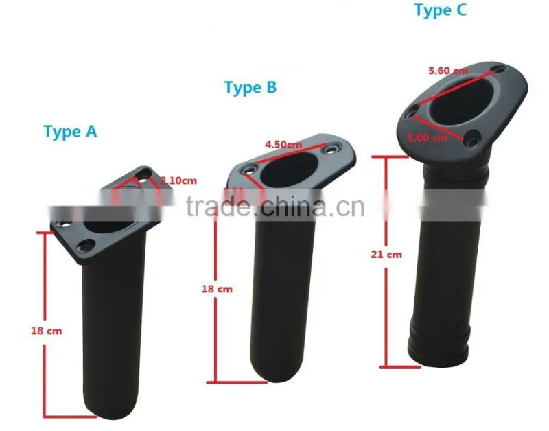 Apply to kayak canoe and other fishing vessel Flush rod holder from coolkayak