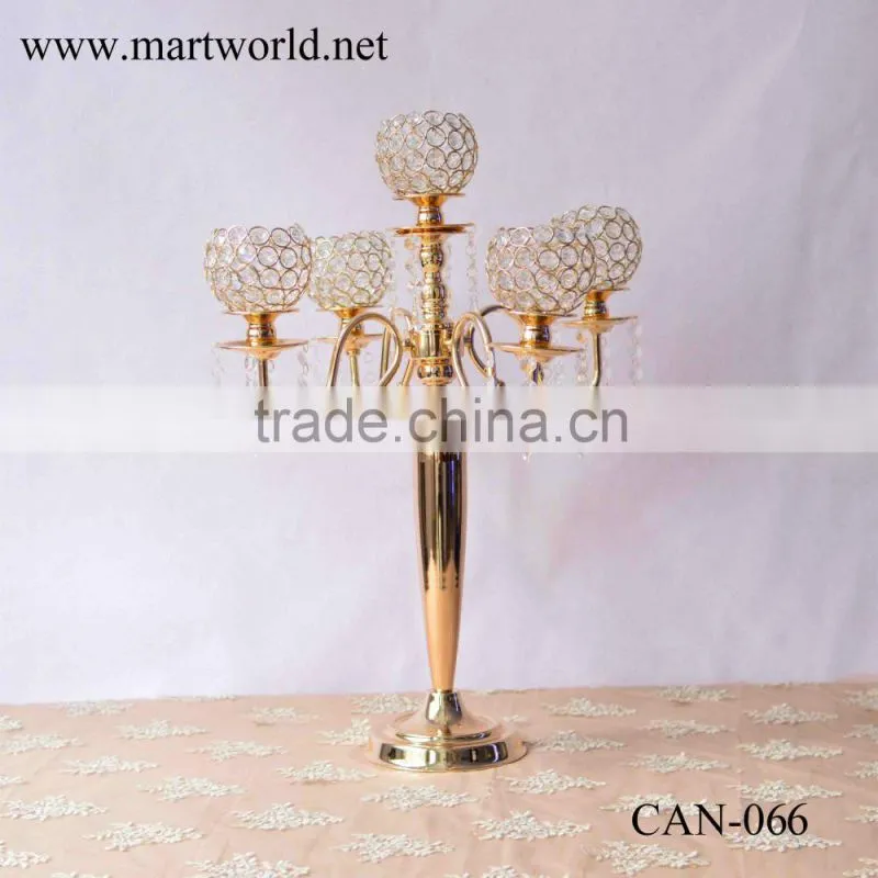 champagne gold crystal candelabra centerpieces candelabra for wedding decorations centerpiece party decoration (CAN-066)