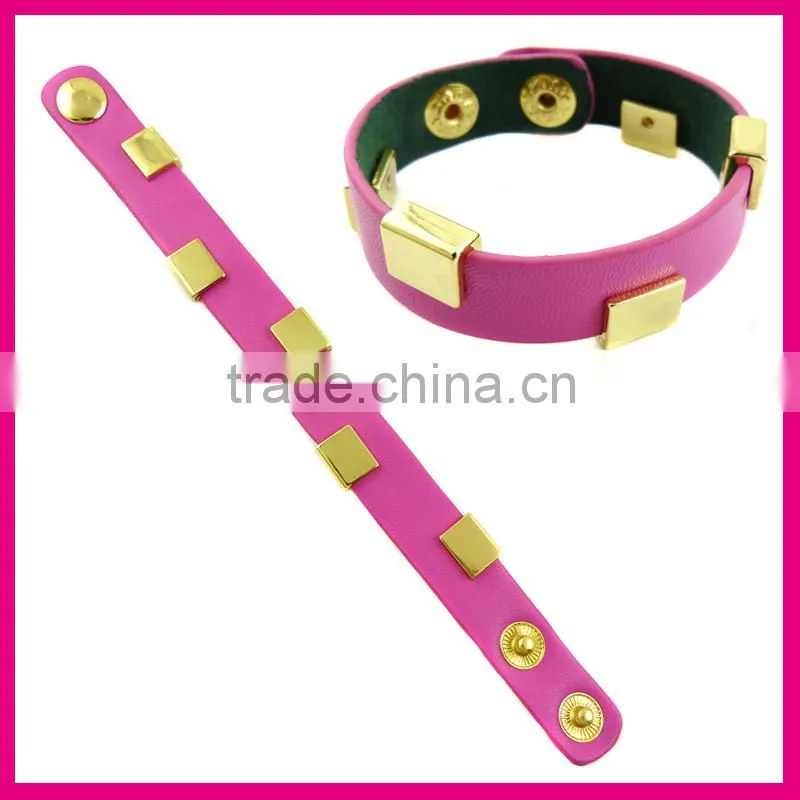 BR5015-3(1)gold leather bracelet wholesale alibaba gold member