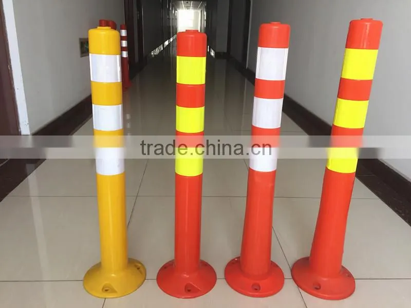 Flexible spring post Plastic bollard road delineators