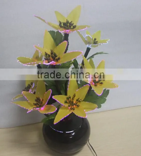 LED Optical fiber optic color changing flower light for Occasion