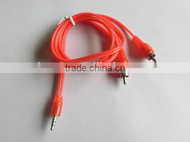 Hign quality reansparent DC 3.5 to 2 RCA cable