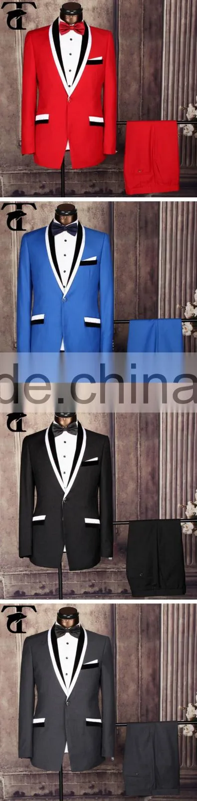latest design colour combination lapel Formal frock made to measure online wholesale shop wedding suits for men