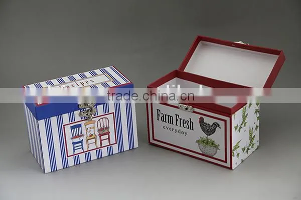 custom cardboard recipe box with recipe cards storage box
