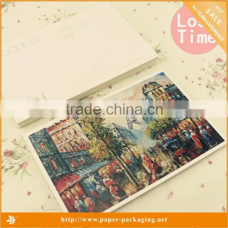 Beautiful souvenir travel postcard printing sticker postcard printing