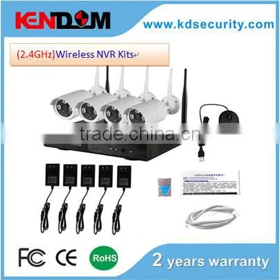 1.0MP wireless ip camera 4ch H.264 video compression bullet camera wireless cctv kit wireless cctv camera kit