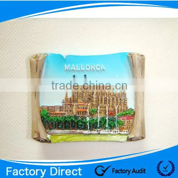 Modern 3d decoration souvenir polyresin fridge magnet