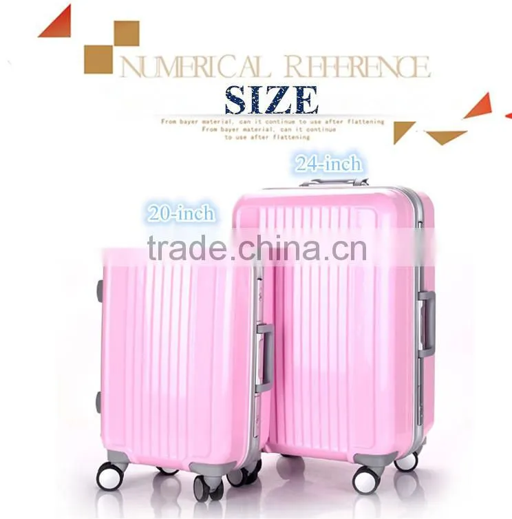 Colorful PC travel trolley hard shell luggage
