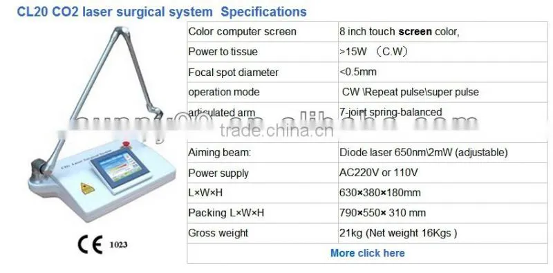 15W Portable CO2 Laser Medical Machine
