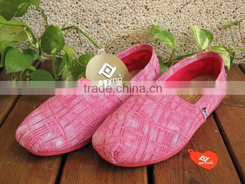 china products latest fashion casual ladies flat canvas shoes