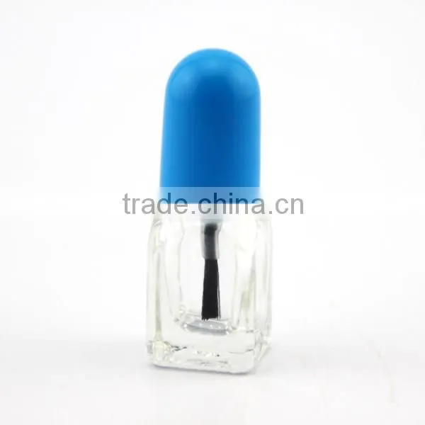 nail bottle glass material nail polish bottle with blue cap