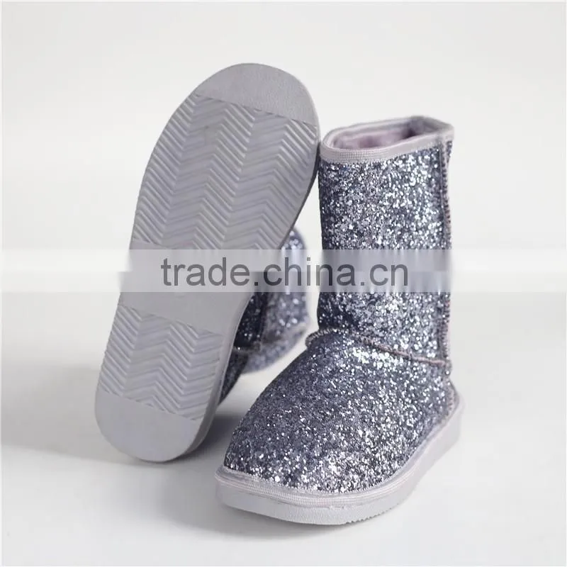 Ladies grey glitter boot