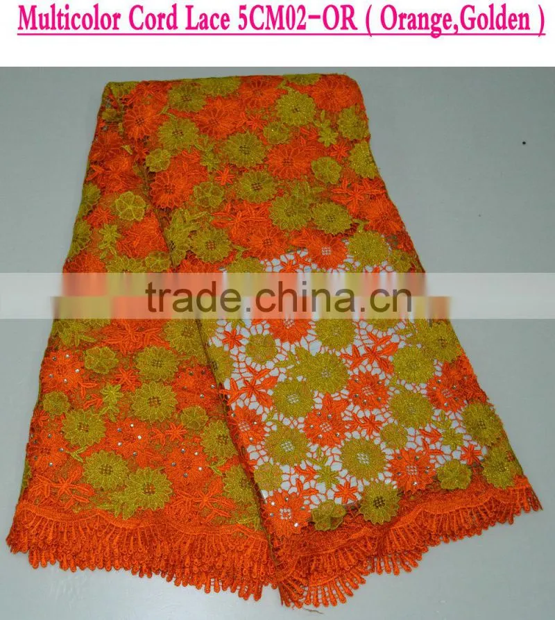 2015 top quality lace fabrics latest design african cord lace fabric white bridal lace fabric with breads