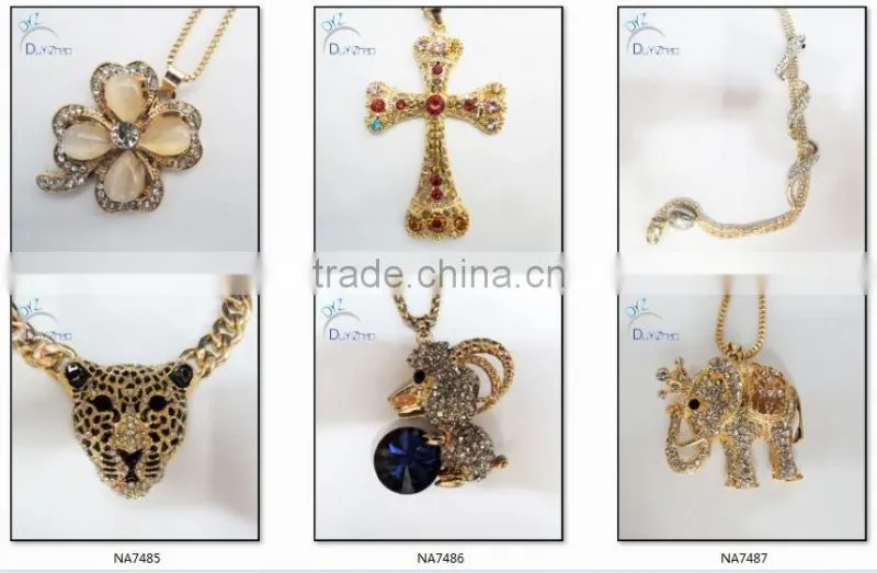 Hot sale fashion jewelry charm elephant pendant necklace