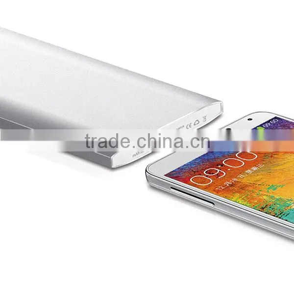 A grade battery 10000mah metal silver best quality power bank