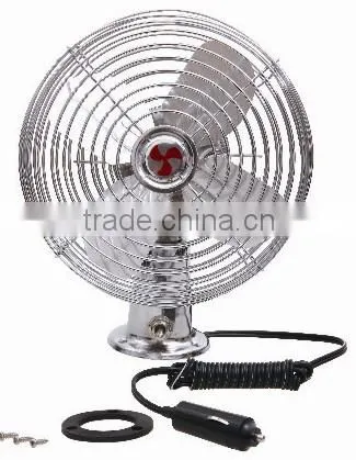 (WIN-101) Adjustable Chrome 12V Car Pedestal Fan Boat Interior Cooler Metal New 12V DC