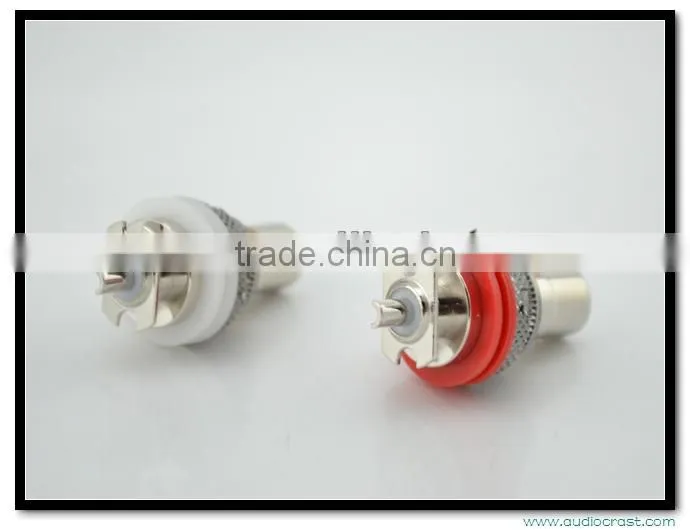 Audicrast AS-104(R) High End Rhodium Plated RCA Chassis platinum Plated RCA Audio Female Connectors