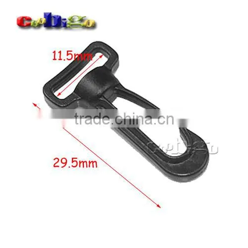 3/8" Plastics Snap Hooks buckles Black for Bags Backpack Outdoor Tools