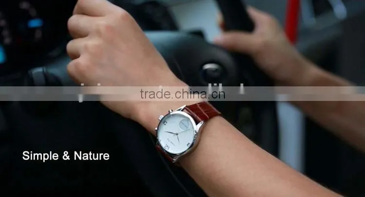 BUSINESS MEN quartz stainless steel watch water resistant with heart rate minitor