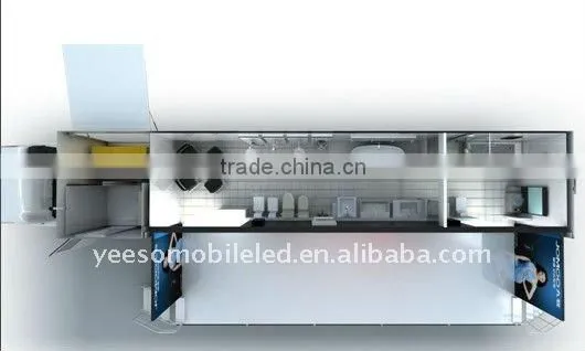 Hot !!!YEESO Mobile stage container C40 , outdoor billboard , night movies with P8 led display screen for popular concerts!