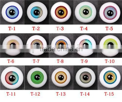 super quality 8-26mm round glass eyes for dolls