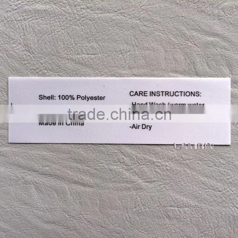 Printed satin tape silk washing care label for Arab headscarf