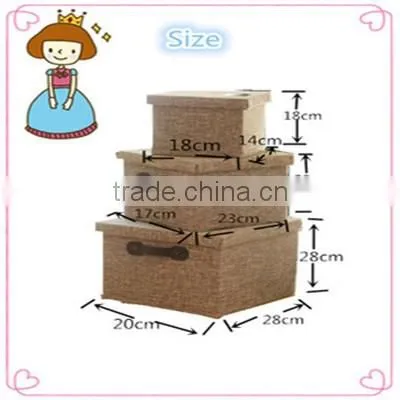 YIWU RODA 100% cotton and linen high-capacity foldable storage box