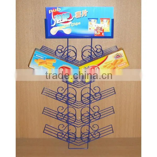 counter top iron wire promotion stand with different designs