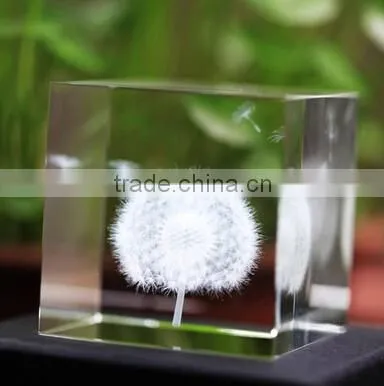 Promotional gifts crystal gifts 3d laser crystal cube