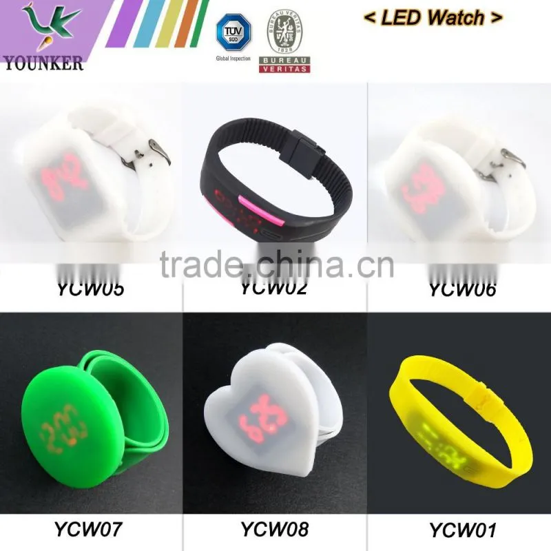 2015 Hot Sale Touch Screen LED Silicone Watch, Unisex Slim LED Silicone Band Sport Watch