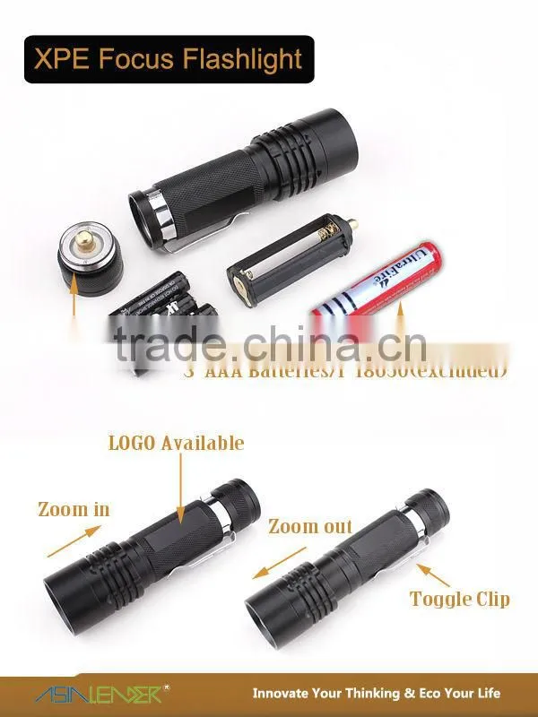XPE 1W Focus Flashlight Torch