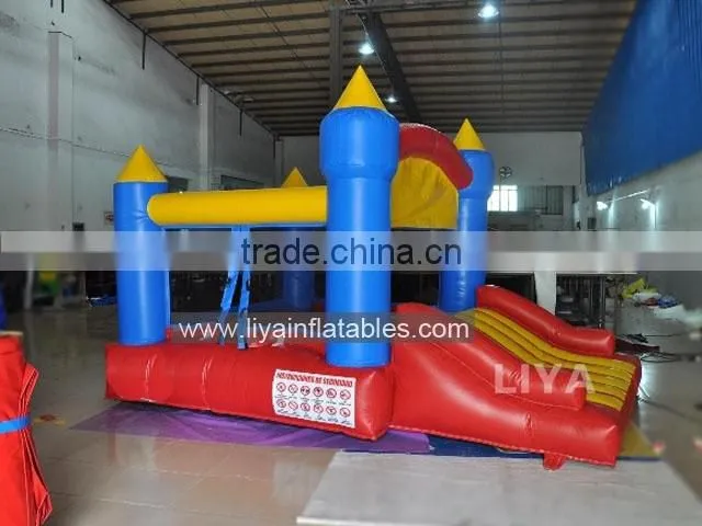 mini inflatable bouncer slide produced by nylon or PVC tarpaulin material