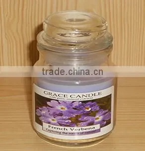 glass jar scented candle for wedding party or house decoration