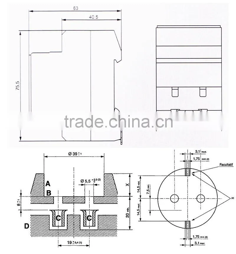 hight quality chenf New Design 16A 110V/220V Din Rail Socket