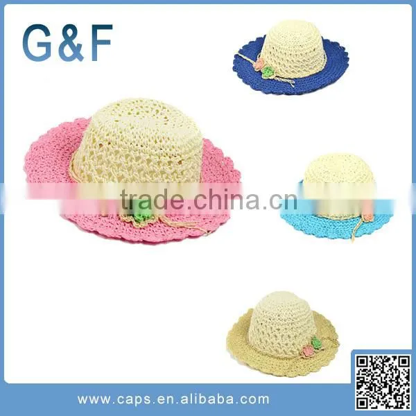 Plain Baby Girl Wholesale Straw hats