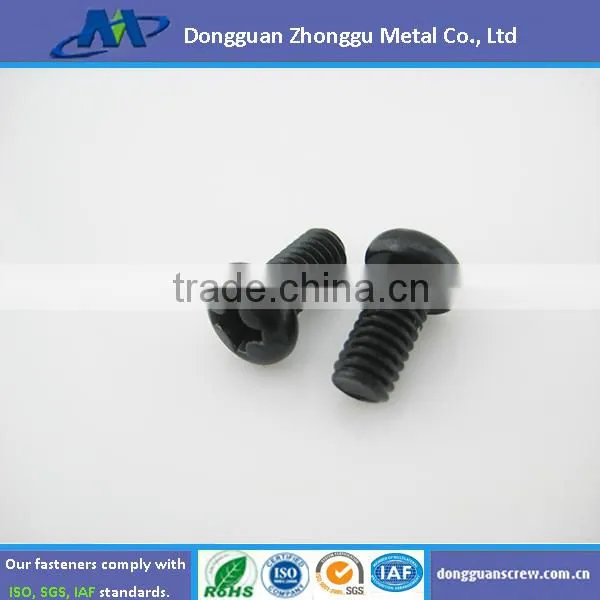 Carbon Steel philips flat Head Machine Screw with black zinc coating