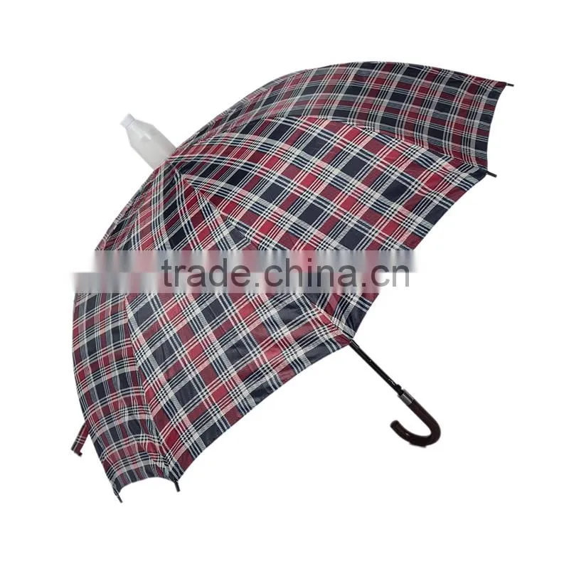 Promotional auto open straight non water drip case wooden umbrella